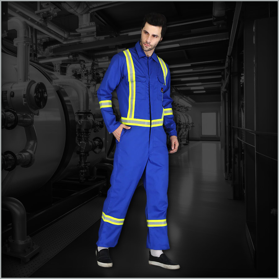 Featured-MFRCVRLTP-18--P1 Forge Fr Men's Royal Blue Coverall With Taping