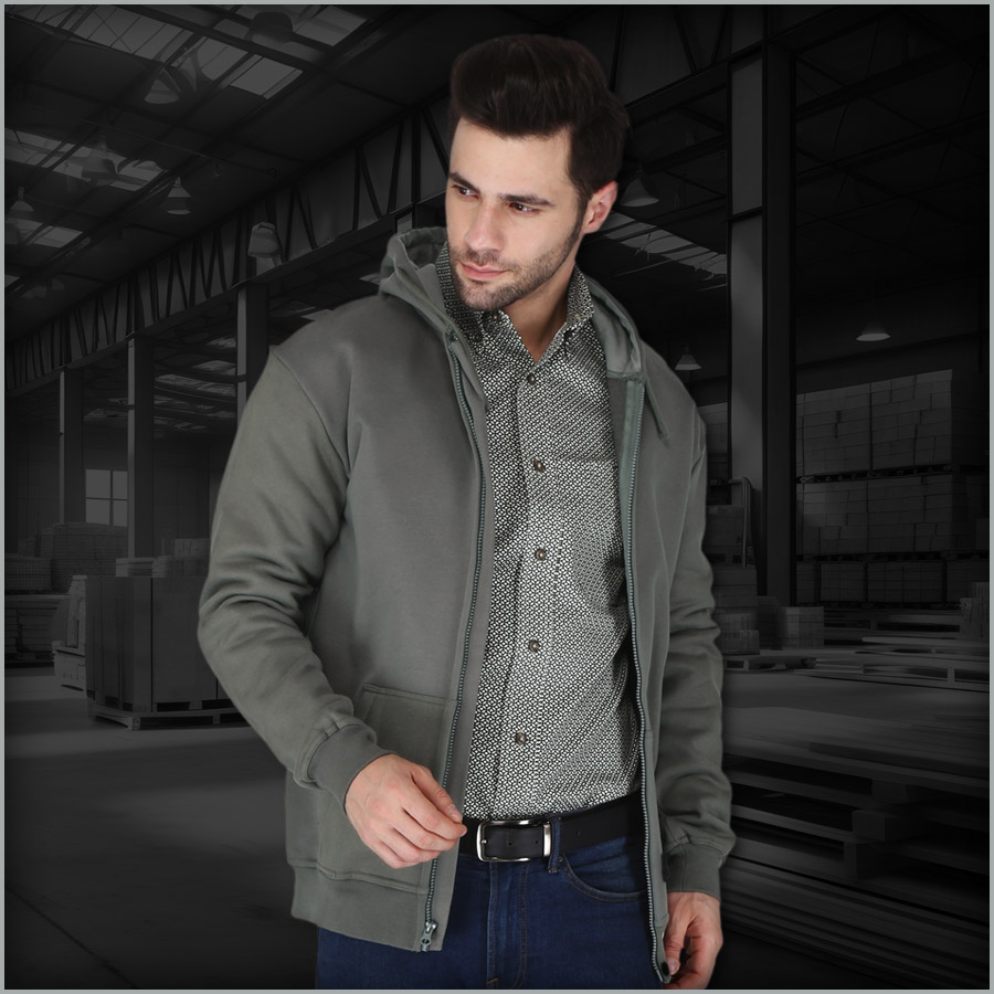 Featured-MFRHDY-003-P1 Forge FR Men's Fire Resistant Zip Hooded Sweatshirt