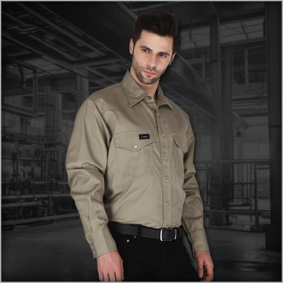 Featured-MFRSLD-002-P2 Men's Fire Resistant Long Sleeve Work Shirt